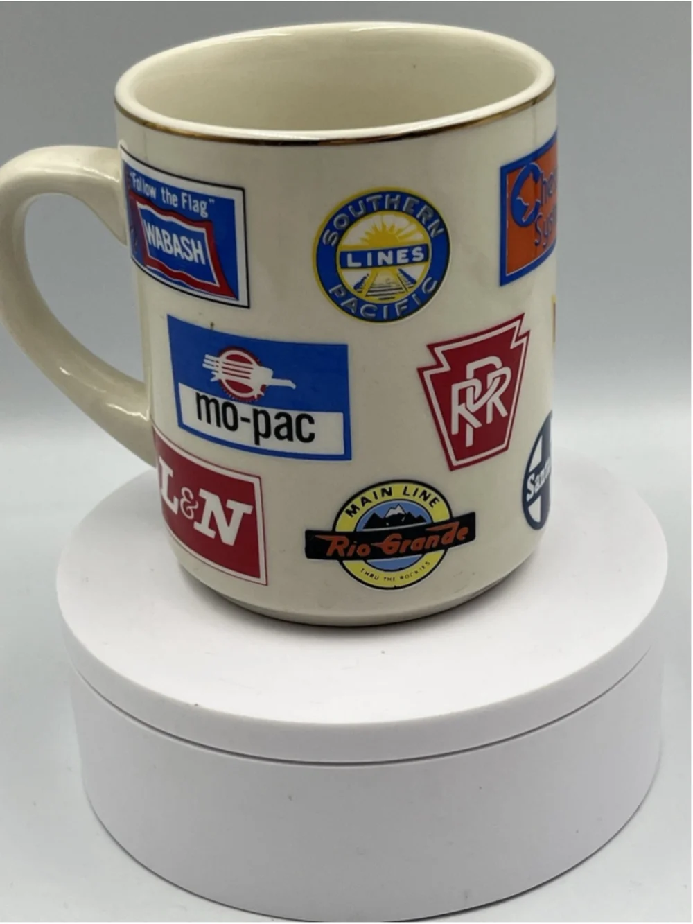 Railroad Train Logo Coffee Cup Mug With 15 Different Logos Union Pacific Amtrak
